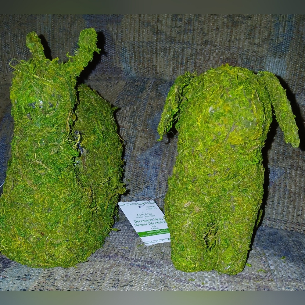 2 New Ashland Green Moss Animal Figurines